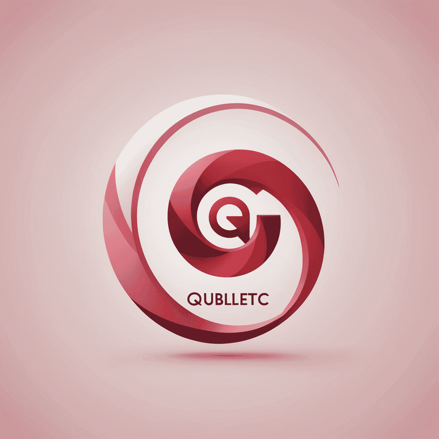 Qubletic logo: A modern, sleek design incorporating red and pink elements with the company name